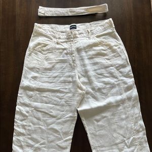Georgia Armani Cream colored Linen Pants